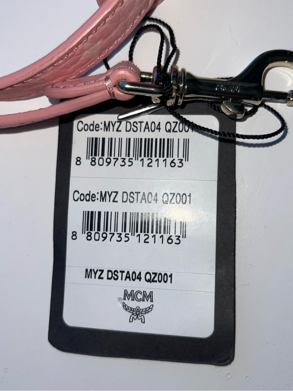 MCM Adjustable Aren Buckle Replacement Strap in Blossom Pink Visetos NWT - Picture 3 of 7